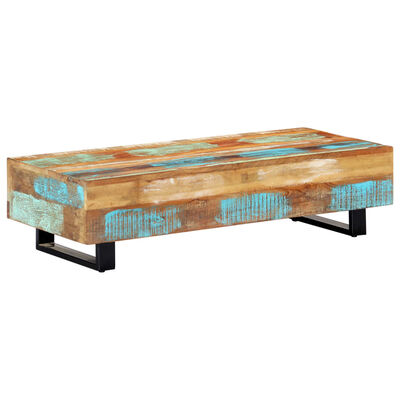 vidaXL Konferenční stolek 120x50x30cm masivní recyklované dřevo a ocel