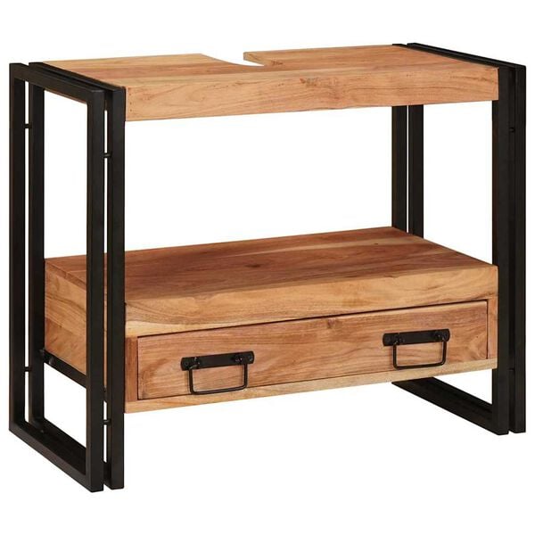 vidaXL Skř&iacute;ňka pod toaletn&iacute; stolek Hněd&aacute; Masivn&iacute; ak&aacute;tov&eacute; dřevo