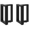 vidaXL Nohy konferenčn&iacute;ho stolku ve tvaru T, 2 ks, čern&eacute;, 38 x 25 x (42-43) cm, ocel