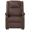 vidaXL Zvedac&iacute; mas&aacute;žn&iacute; křeslo hněd&eacute; uměl&aacute; kůže