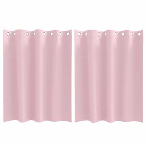 vidaXL Z&aacute;věsy na zatemněn&iacute; s kroužky 2 pcs Bledě růžov&aacute; 140 x 140 cm