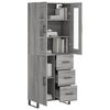 vidaXL Skř&iacute;ň highboard &scaron;ed&aacute; sonoma 69,5 x 34 x 180 cm kompozitn&iacute; dřevo