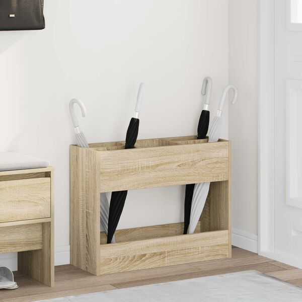 vidaXL Stojan na slunečn&iacute;ky s &uacute;loži&scaron;těm Sonoma dub 65 x 24 x 50 cm