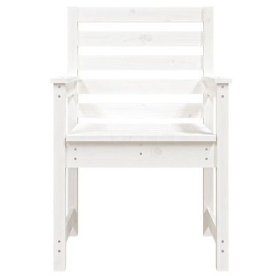 vidaXL Zahradní židle 2 ks bílé 60 x 48 x 91 cm masivní borové dřevo