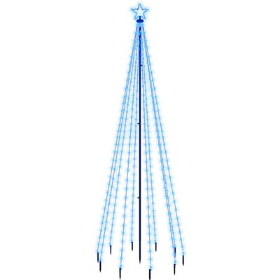 vidaXL Vánoční strom s hrotem 310 modrých LED diod 300 cm