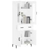 vidaXL Skř&iacute;ň highboard b&iacute;l&aacute; 69,5 x 34 x 180 cm kompozitn&iacute; dřevo