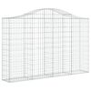 vidaXL Klenut&yacute; gabionov&yacute; ko&scaron; 200 x 30 x 120/140 cm pozinkovan&eacute; železo