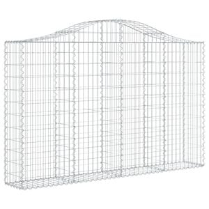 vidaXL Klenut&yacute; gabionov&yacute; ko&scaron; 200 x 30 x 120/140 cm pozinkovan&eacute; železo