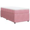 vidaXL Box spring postel s matrac&iacute; růžov&aacute; 90x190 cm samet