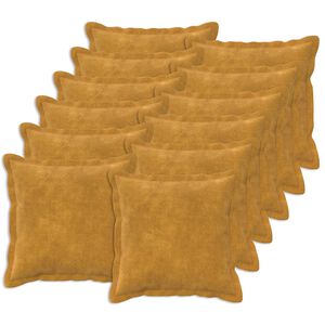 vidaXL Povlak na pol&scaron;t&aacute;ř 12 ks HOUTEN Žlut&aacute; 40 x 40 cm