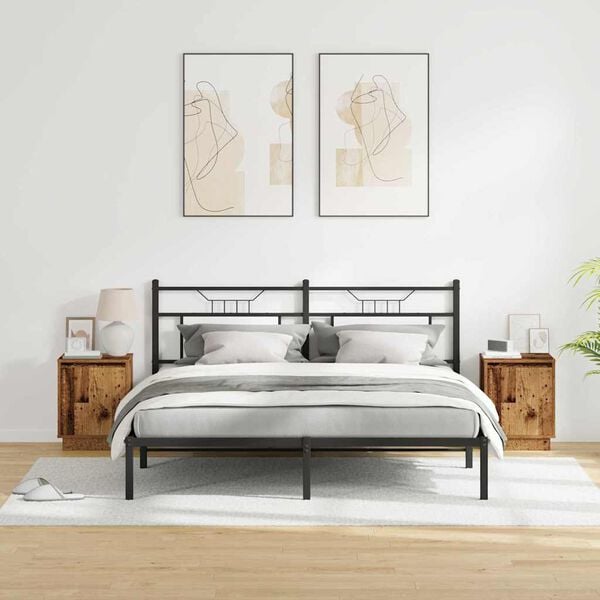 vidaXL Nočn&iacute; skř&iacute;ňka 2 pcs Star&eacute; dřevo 39 x 34,5 x 50 cm