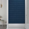 vidaXL Nástěnné panely 12 ks modré 60 x 15 cm samet 1,08 m²