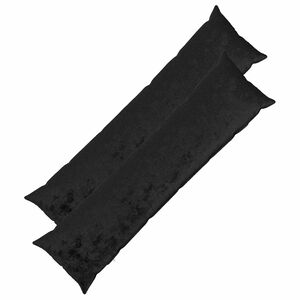vidaXL Odhazovac&iacute; pol&scaron;t&aacute;ř 2 ks HEERLEN Čern&aacute; 40 x 145 cm Flanel