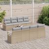 vidaXL Sada zahradních pohovek 9 pcs Beige a šedá polyratan