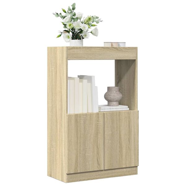 vidaXL Skř&iacute;ň highboard dub sonoma 63 x 33 x 100 cm kompozitn&iacute; dřevo