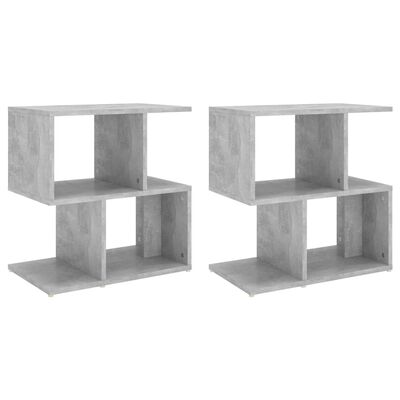vidaXL Noční stolky 2 ks betonově šedé 50 x 30 x 51,5 cm dřevotříska