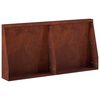 vidaXL Opěrn&aacute; zeď 2 ks 40 x 12 x 30 cm Povětrnostně odoln&aacute; ocel Rezav&aacute;