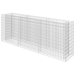 vidaXL Gabionov&yacute; vyv&yacute;&scaron;en&yacute; z&aacute;hon pozinkovan&aacute; ocel 270 x 50 x 100 cm
