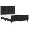 vidaXL Postel s boxspringem s čelo Čern&aacute; 140 x 200 cm samet