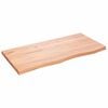 vidaXL N&aacute;stěnn&aacute; police hněd&aacute; 100x50x(2-4)cm o&scaron;etřen&yacute; masivn&iacute; dub
