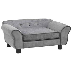 vidaXL Pohovka pro psy &scaron;ed&aacute; 72 x 45 x 30 cm ply&scaron;