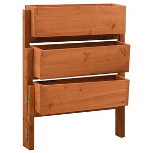 vidaXL Zahradní truhlík skládací oranžový 60x14x75 cm masivní jedle