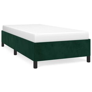 vidaXL R&aacute;m postele bez matrace tmavě zelen&aacute; 90 x 200 cm samet