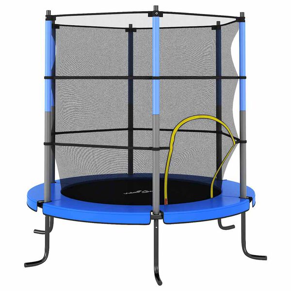 vidaXL Trampol&iacute;na s bezpečnostn&iacute; s&iacute;t&iacute; kulat&aacute; 140 x 160 cm modr&aacute;