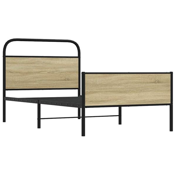 vidaXL R&aacute;m postele bez matrace 90x190 cm dub sonoma kompozitn&iacute; dřevo