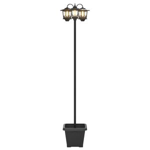 vidaXL Lampa se 3 hlavami Čern&aacute; 32 x 32 x 188 cm Hlin&iacute;k a ABS