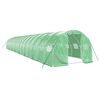 vidaXL Sklen&iacute;k s ocelov&yacute;m r&aacute;mem zelen&yacute; 48 m&sup2; 16 x 3 x 2 m