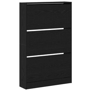 vidaXL Skř&iacute;ň na obuv 80 x 21 x 125,5 cm Kompozitn&iacute; dřevo Čern&yacute; dub