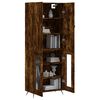 vidaXL Skř&iacute;ň highboard kouřov&yacute; dub 69,5 x 34 x 180 cm kompozitn&iacute; dřevo