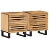 vidaXL Nočn&iacute; stolky 2 ks 40x34x46 cm masivn&iacute; hrub&eacute; mangovn&iacute;kov&eacute; dřevo