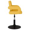 vidaXL Otočn&aacute; j&iacute;deln&iacute; židle hořčicově žlut&aacute; textil
