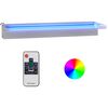 vidaXL Přelivov&yacute; vodop&aacute;d s RGB LED osvětlen&iacute;m nerezov&aacute; ocel 60 cm