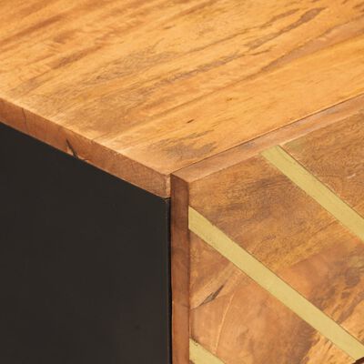 vidaXL Noční stolek hnědý a černý masivní mangovníkové dřevo