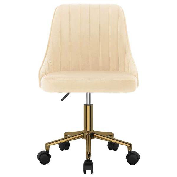 vidaXL Otočn&aacute; j&iacute;deln&iacute; židle kr&eacute;mov&aacute; samet