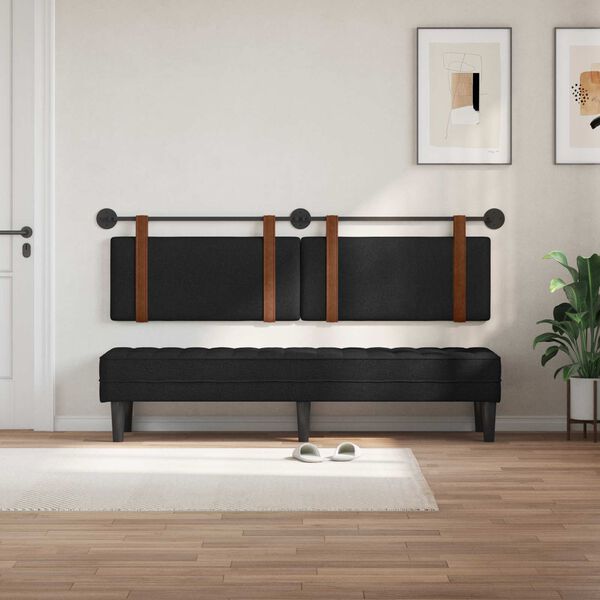 vidaXL Z&aacute;věsn&aacute; čeln&iacute; deska N&aacute;stěnn&yacute; Čern&yacute; 170 x 55 x 5 cm Antick&yacute; PU