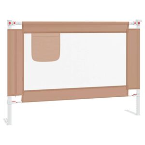 vidaXL Dětsk&aacute; z&aacute;brana k post&yacute;lce taupe 90 x 25 cm textil