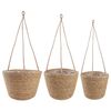 vidaXL Ko&scaron;e na rostliny z mořsk&eacute; tr&aacute;vy 3 pcs Př&iacute;rodn&iacute; &Oslash;26 x 19 cm