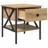 vidaXL Nočn&iacute; stolek se z&aacute;suvkou dub artisan 40 x 42 x 45 cm