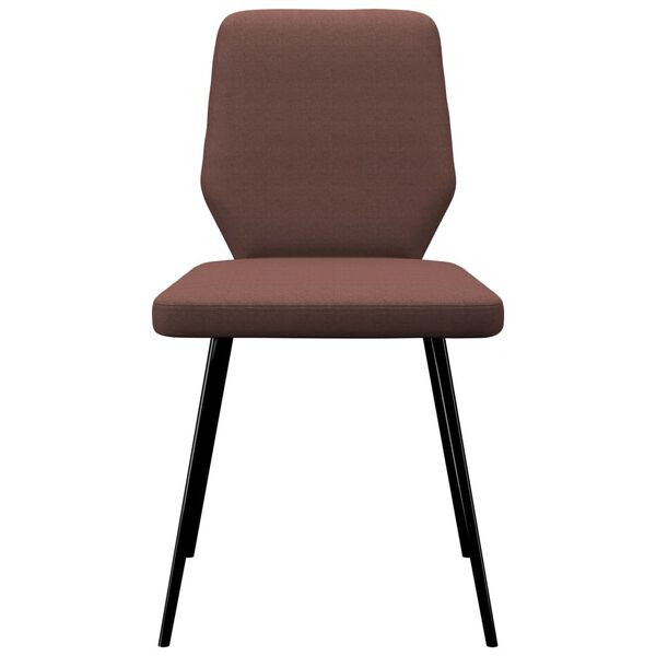 vidaXL J&iacute;deln&iacute; židle 2 ks hněd&eacute; textil