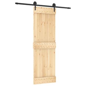 vidaXL Posuvn&eacute; dveře 70 x 210 cm Masivn&iacute; borov&eacute; dřevo (neupraven&eacute;)