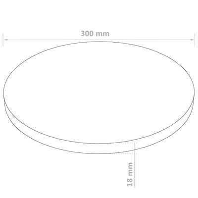 vidaXL Stolní deska kulatá MDF 300 x 18 mm