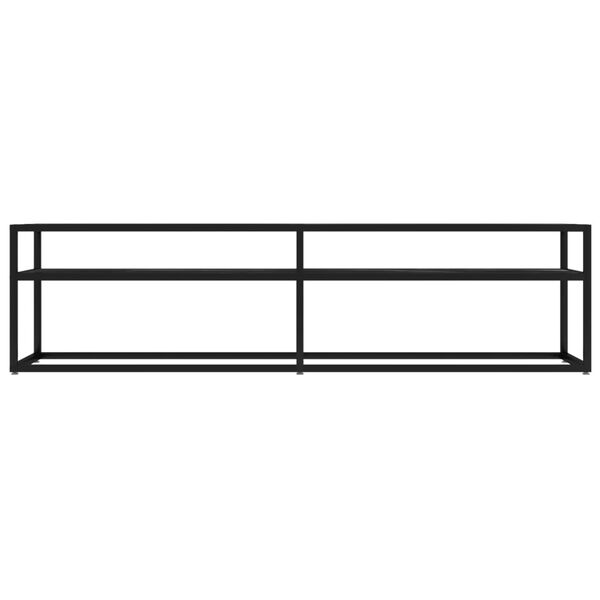 vidaXL TV stolek čern&yacute; mramor 160 x 40 x 40,5 cm tvrzen&eacute; sklo