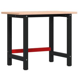 vidaXL Pracovn&iacute; stůl 100x60x81,5 cm masivn&iacute; bukov&eacute; dřevo obd&eacute;ln&iacute;kov&yacute;