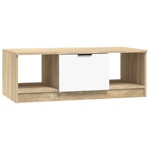 vidaXL Konferenčn&iacute; stolek b&iacute;l&yacute; dub sonoma 102x50x36cm kompozitn&iacute; dřevo