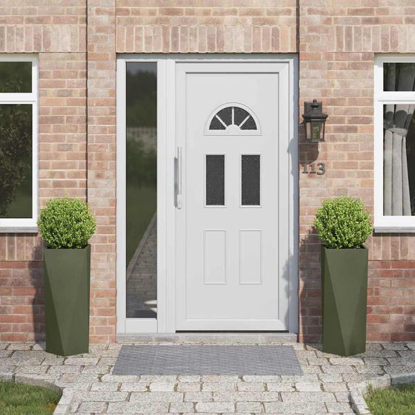 vidaXL Truhl&iacute;k 2 pcs Olivově zelen&aacute; 30 x 30 x 75 cm Ocel