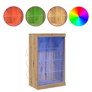 vidaXL LED komoda Artisanov&yacute; dub 60,5 x 37 x 100 cm Kompozitn&iacute; dřevo